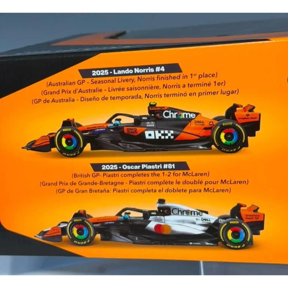 Bburago 1:43 McLaren Formula 1 Racing Team Special Livery Diecast Car Set